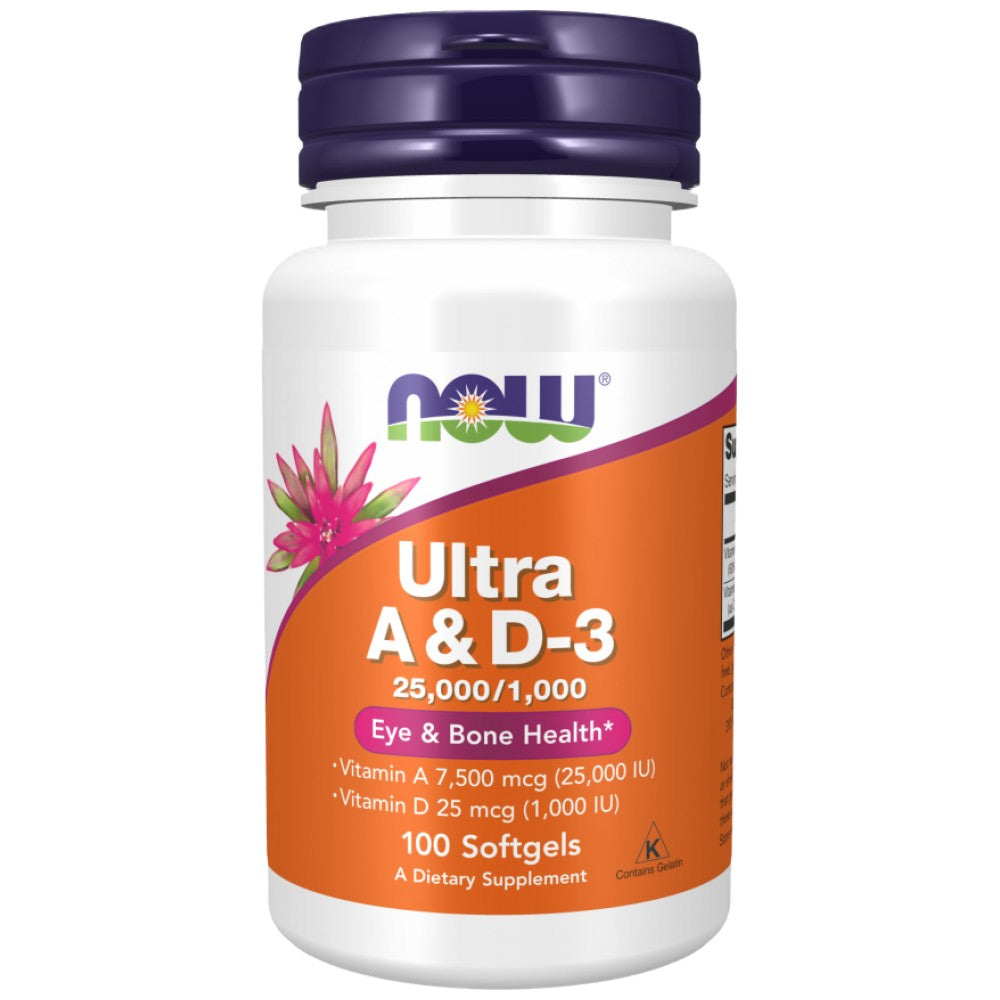 Ultra A & D-3 | Vitamin A 25.000 & Vitamin D 1000 IU - 100 Gelkapseln