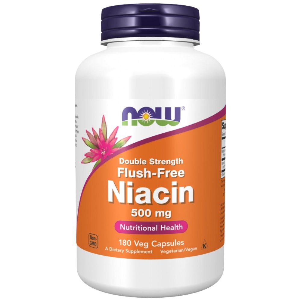 Flush-Free Niacin 500 mg | Doppelfestigkeit - 180 Kapseln