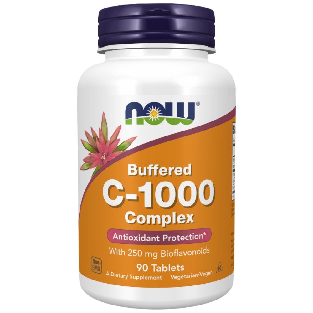 Vitamin C -1000 -Komplex - gepuffert mit 250 mg Bioflavonoiden - 90 Tabletten