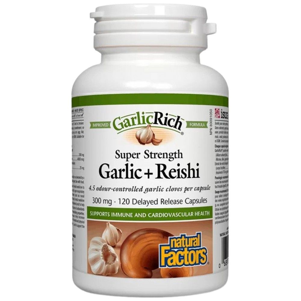 Garlicrich® Superstärke | Knoblauch plus Reishi - 120 Kapseln