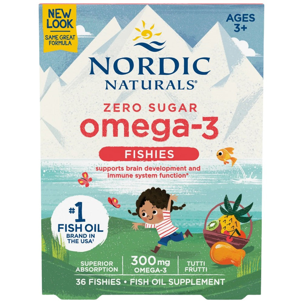 Zero Sugar Omega -3 Fishies 300 mg - 36 kaubare Gelkapseln