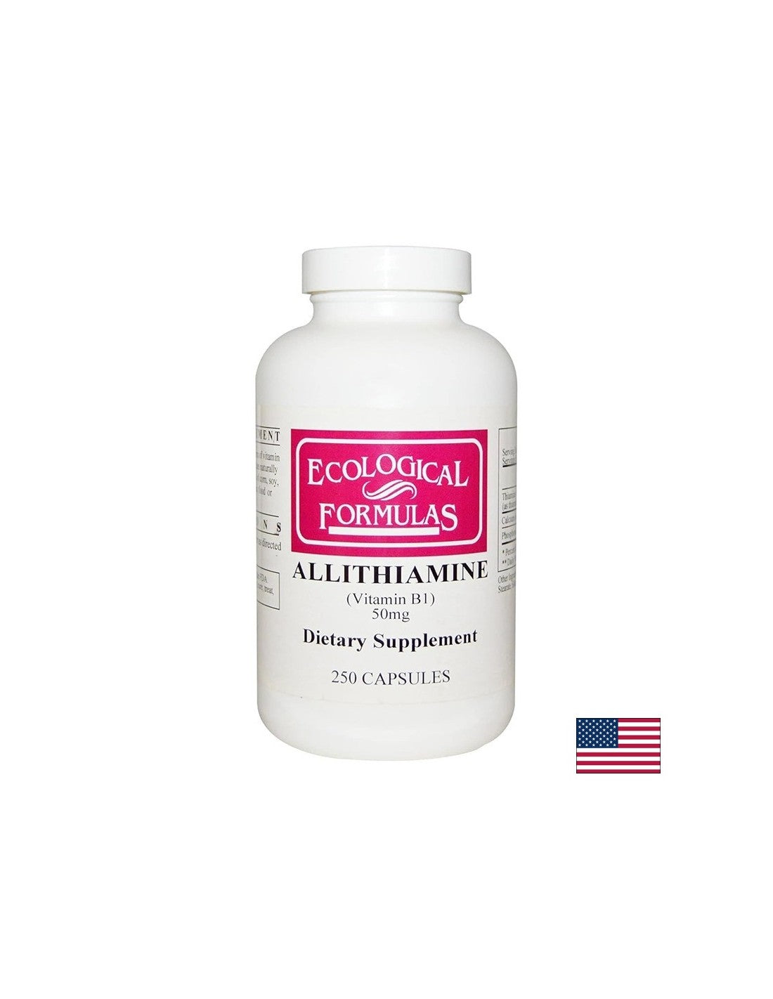 Nervensystem und Gehirnfunktion – Vitamin B1 (Alithiamin), 50 mg, 250 Kapseln für 8 Monate Einnahme