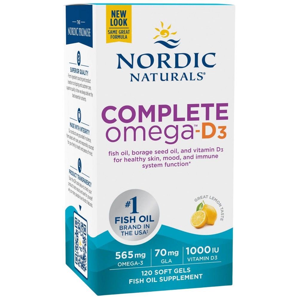Komplette Omega -D3 565 mg - 120 Gelkapseln