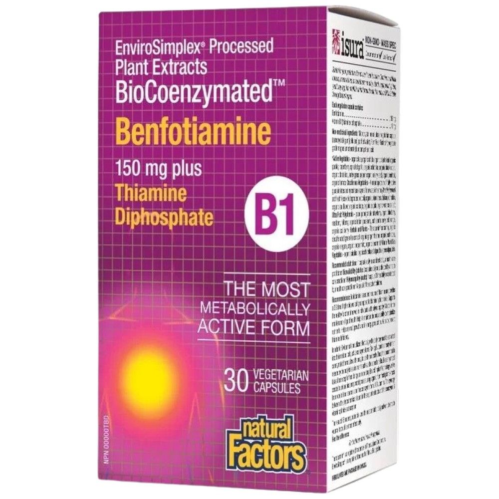 Benfotiamin 150 mg | Biocoenzymated ™ - 30 Kapseln