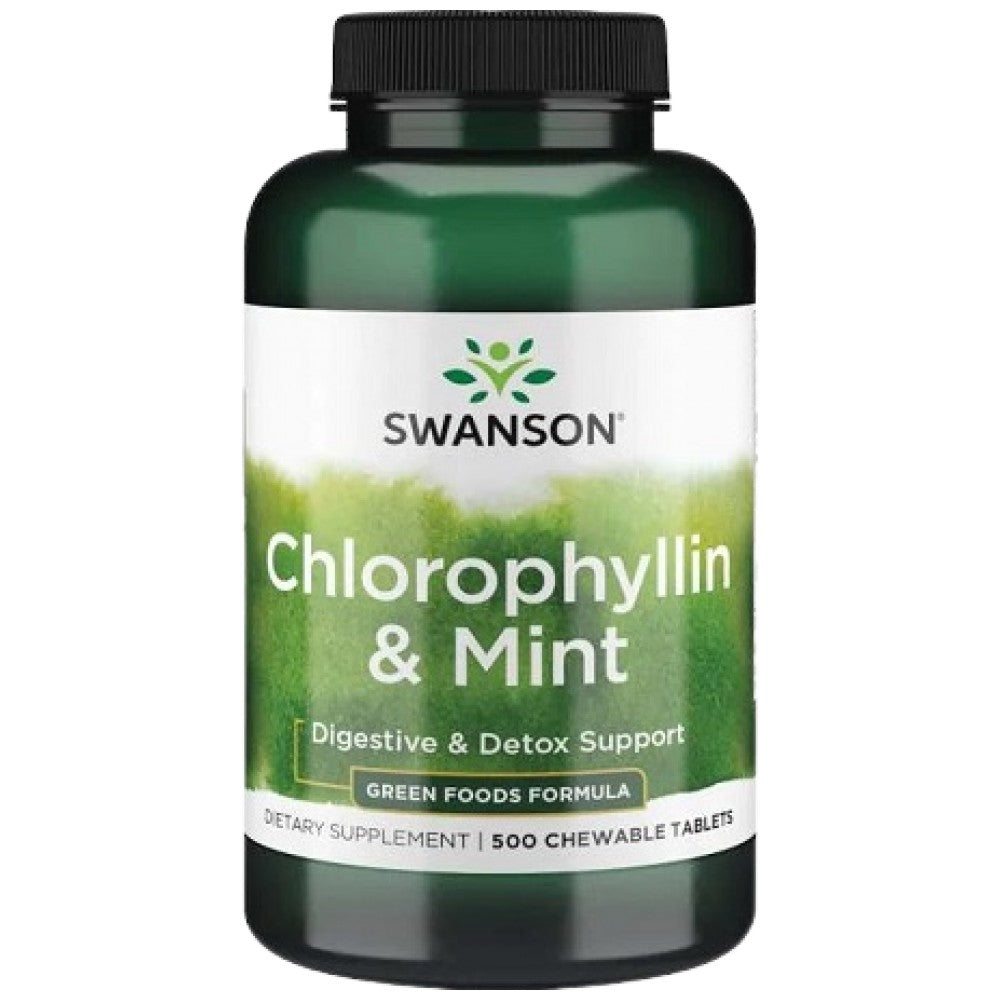 Chlorophyllin und Minze 500 Kautabletten