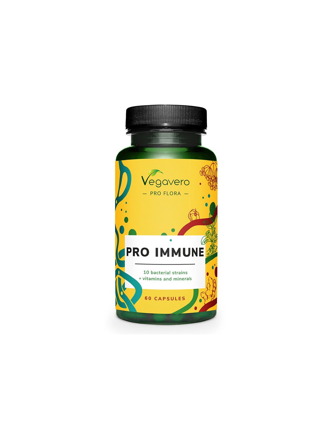 Probiotisches Immunsystem – 10 probiotische Stämme + Vitamine und Mineralien, 60 Kapseln