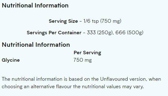 100 % Glycin/Glycin-Aminosäurepulver 250 Gramm