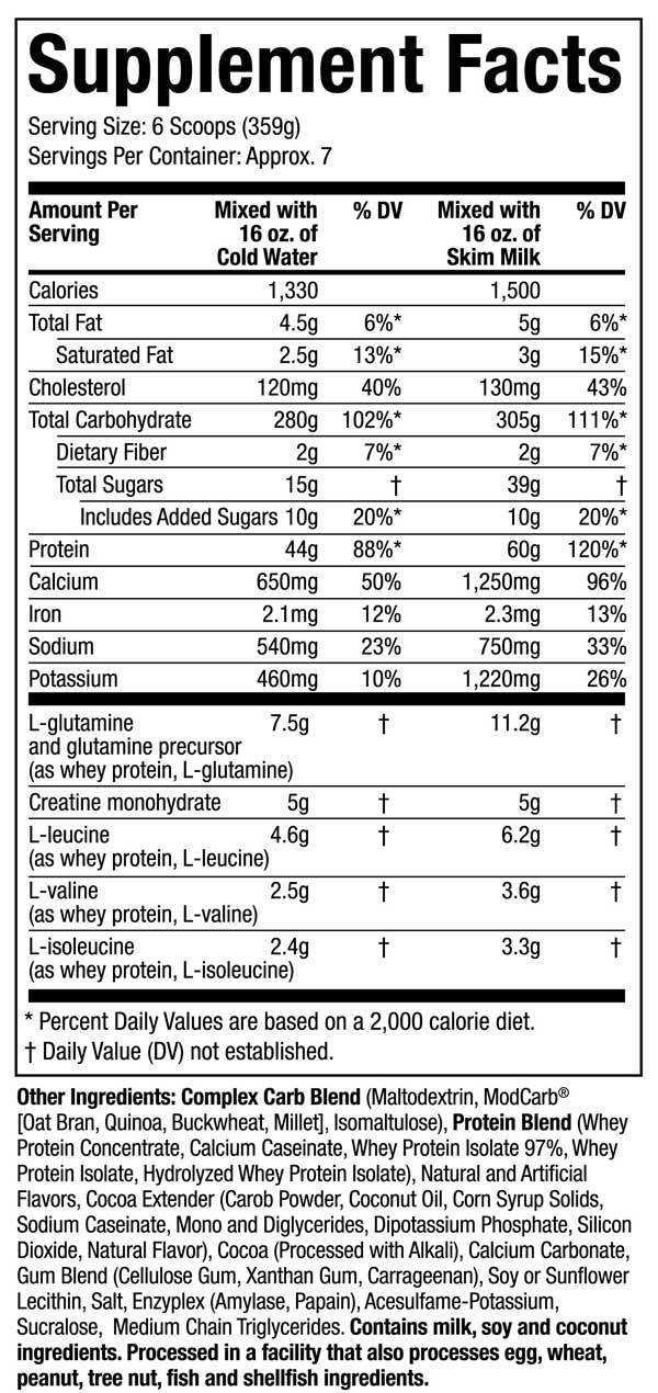 100 % Mass Gainer | Proteinreich – Verfallsdatum: 30.11.2024 – 2300 Gramm