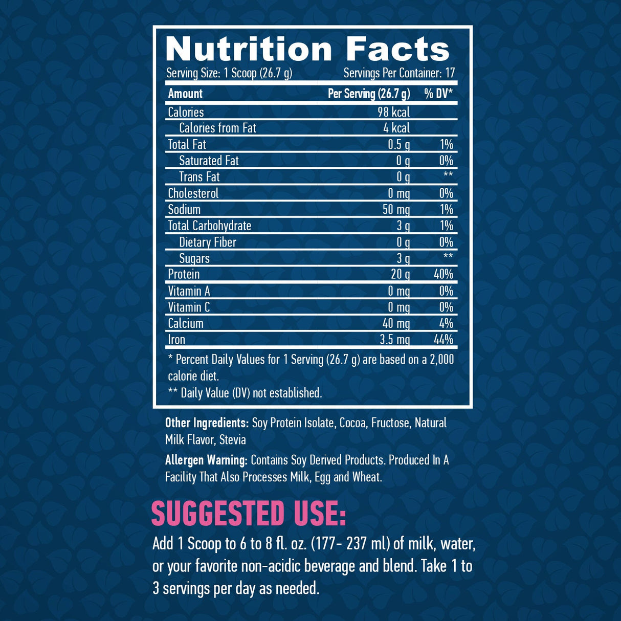 100 % Sojaproteinisolat/GVO-FREI