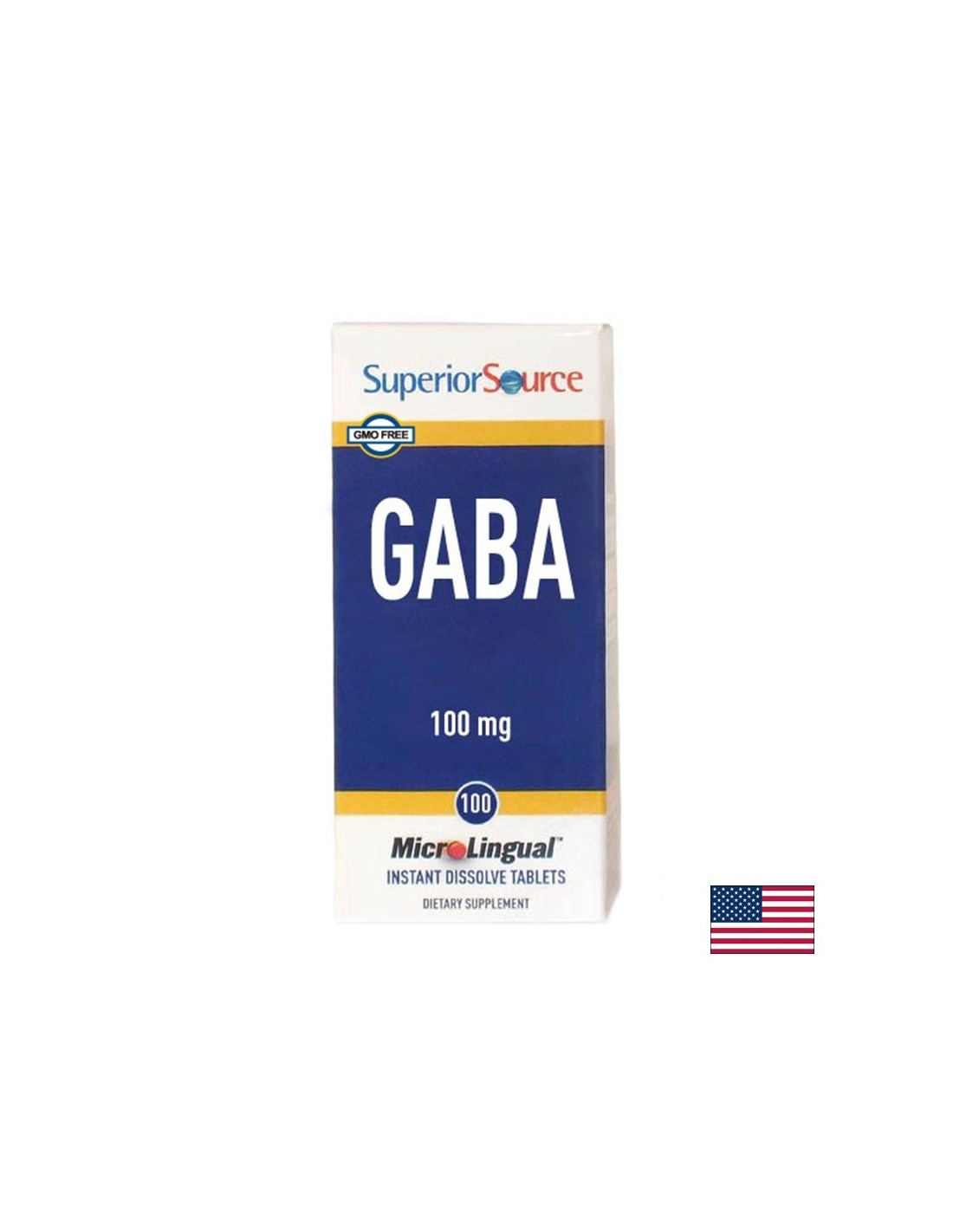 Nervensystem – GABA (Gamma-Aminobuttersäure), 100 Sublingualtabletten <tc>Superior Source</tc>