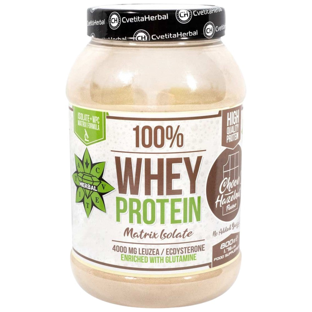 100 % Molkenprotein-Isolat-Matrix mit Levzea | Schokolade und Haselnuss – 800 Gramm