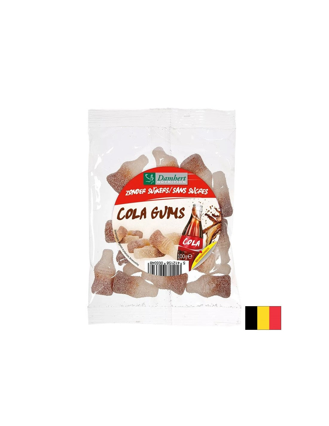 Kaugummi-Bonbons mit Cola-Geschmack (zuckerfrei), 100 g