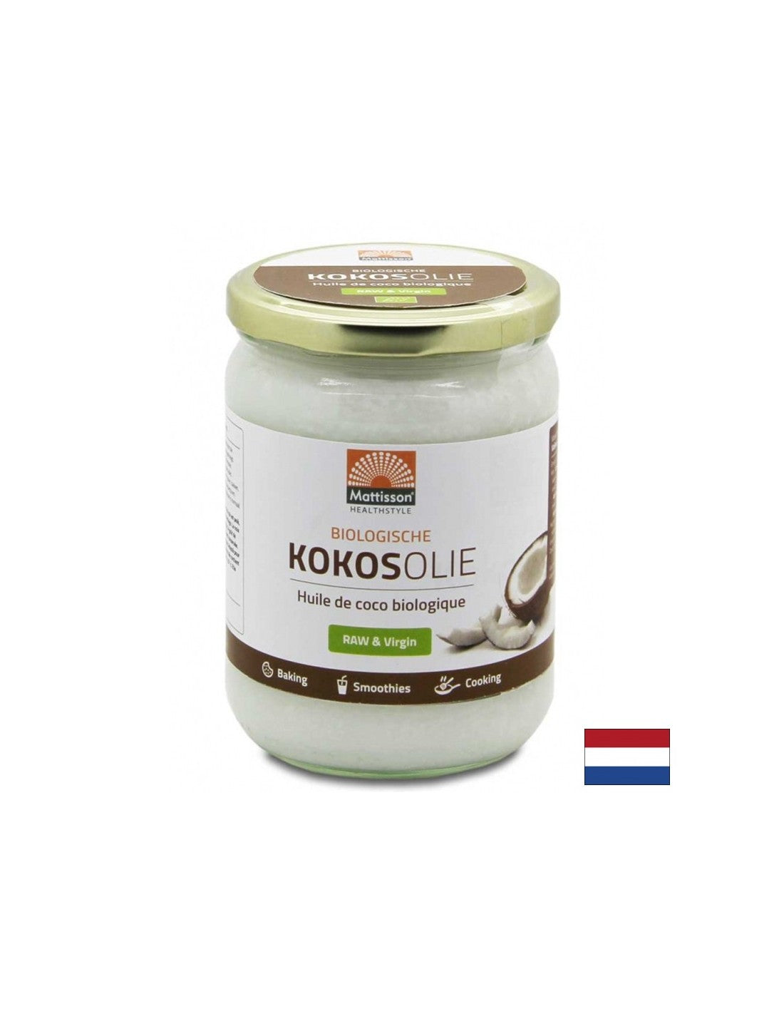 100% Kokosnussöl (roh, kaltgepresst) Bio, 500 ml