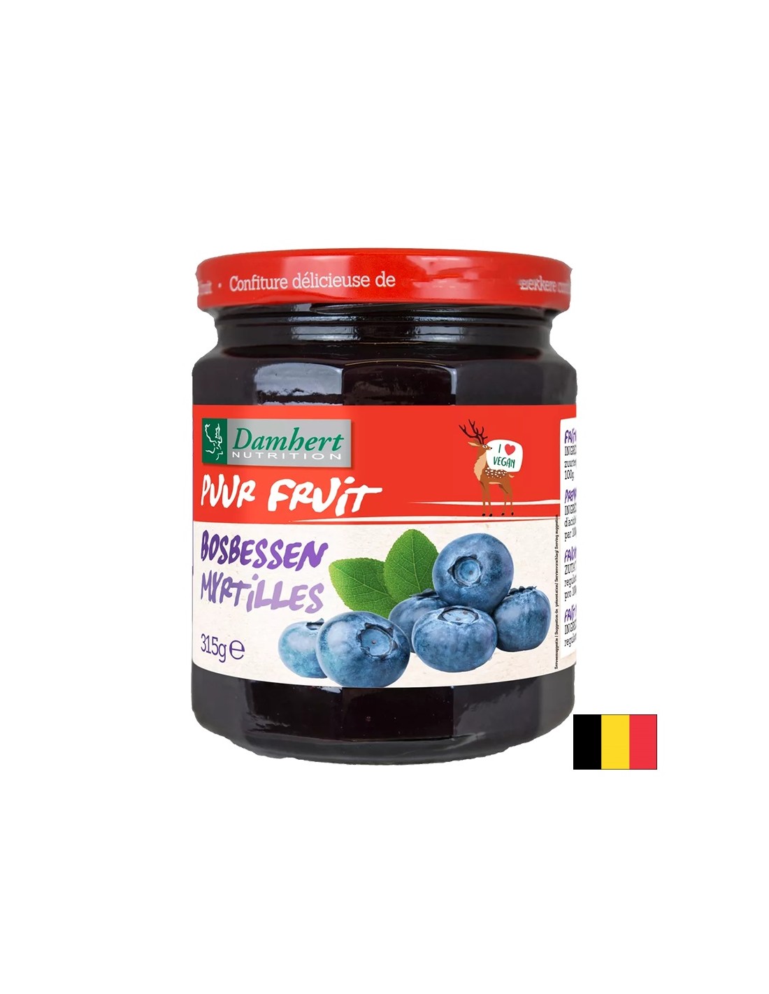 100% Blaubeermarmelade (zuckerfrei), 315 g