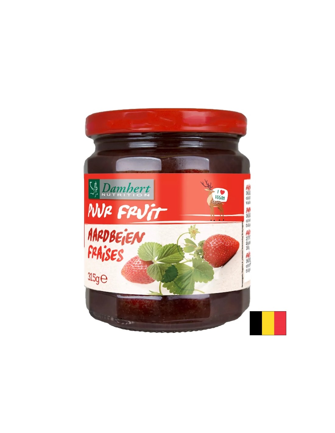 100% Erdbeermarmelade (zuckerfrei), 315 g