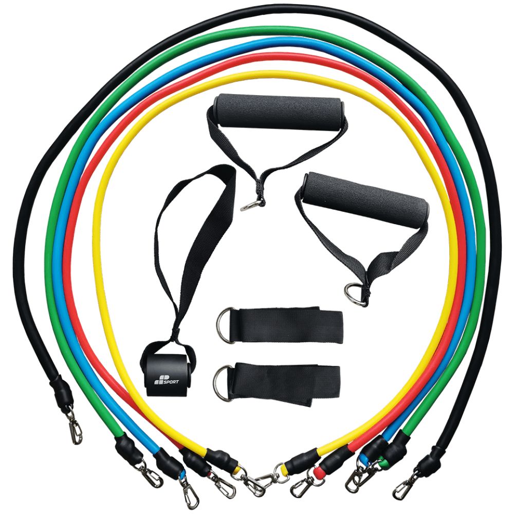 Trainingsset aus elastischen Bändern 11-teilig/Resistance Band Set