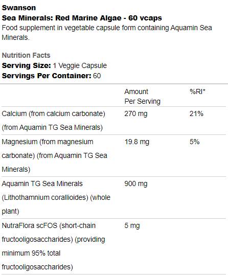Sea Minerals | Rote Marinealgen 60 Kapseln