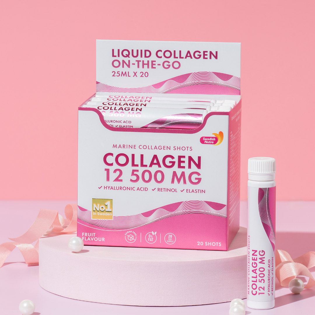 Fischkollagen 12.500 mg mit Retinol, Elastin und Hyaluronsäure – 20 x 25 ml