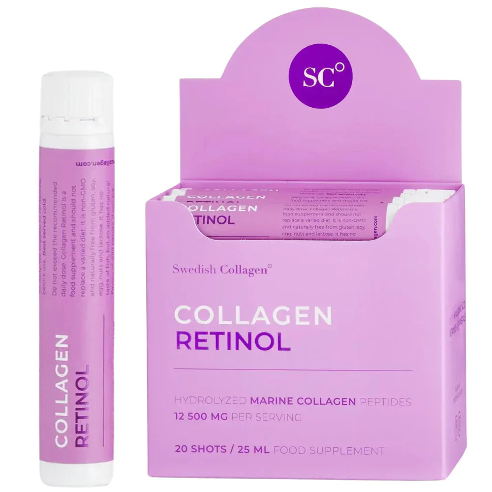 Fischkollagen 12500 mg mit Retinol, Hyaluronsäure, Biotin, MSM /20 Stück x 25 ml/ <tc>Swedish Collagen</tc>