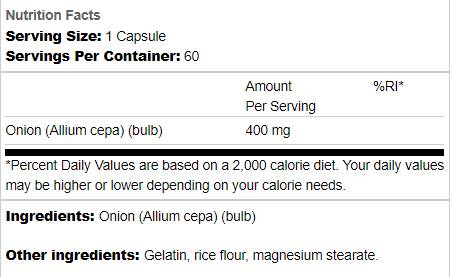 Vollspektrum Zwiebelbirne 400 mg 60 Kapseln