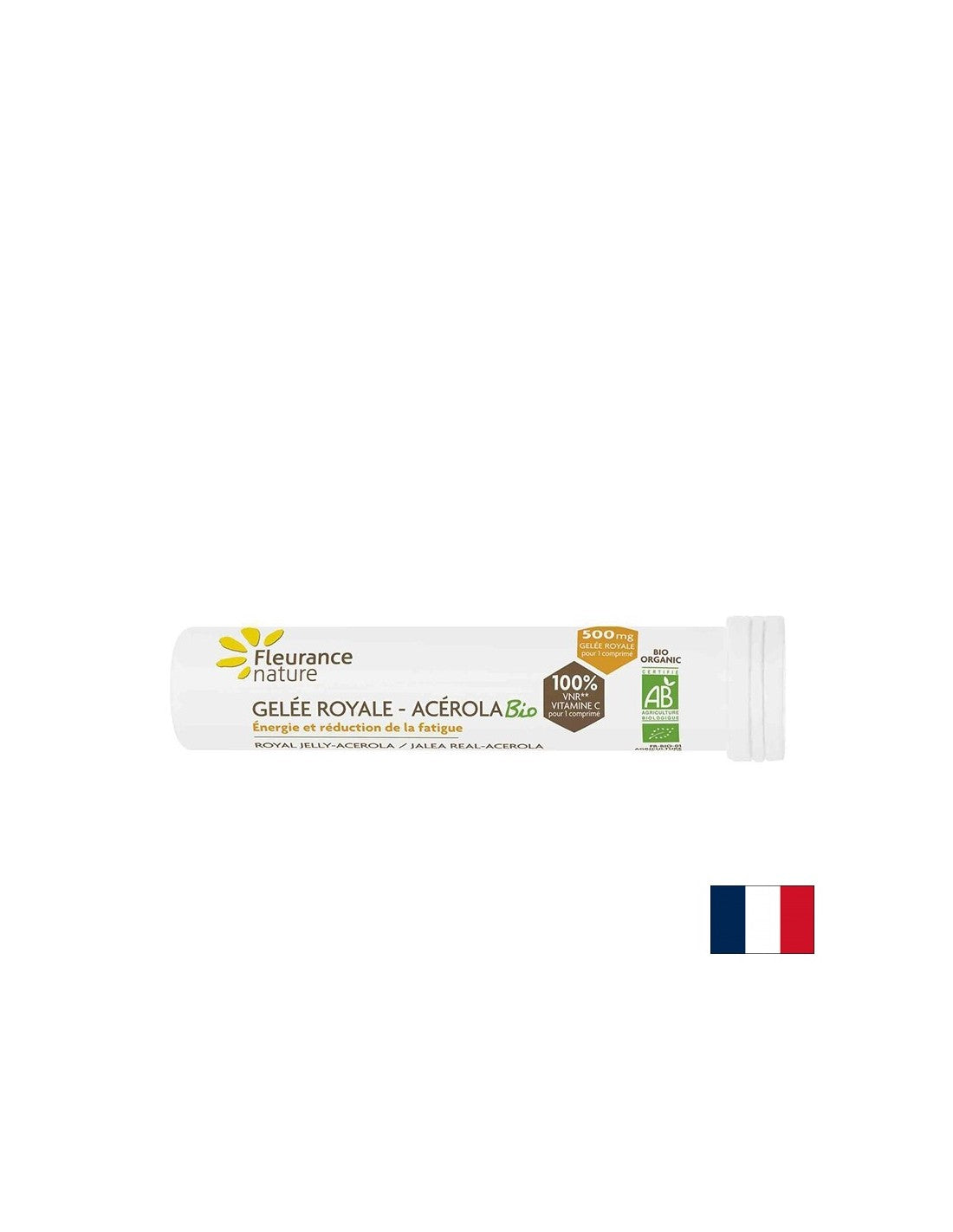 Immunität – Gelée Royale und Acerola (natürliches Vitamin C) Bio – 15 Kautabletten, mit Honig- und Zitronengeschmack Fleurance Nature