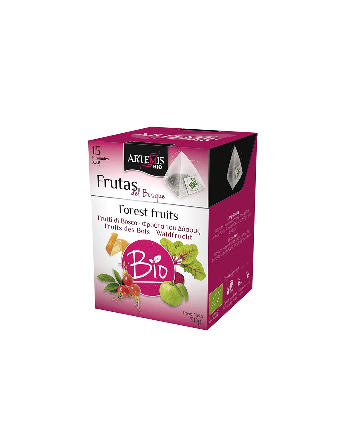 Tee aus frischen Waldfrüchten Bio, 15 Filterbeutel