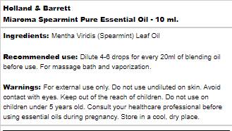 Miaroma Spearmint | Reines ätherisches Öl - 10 ml