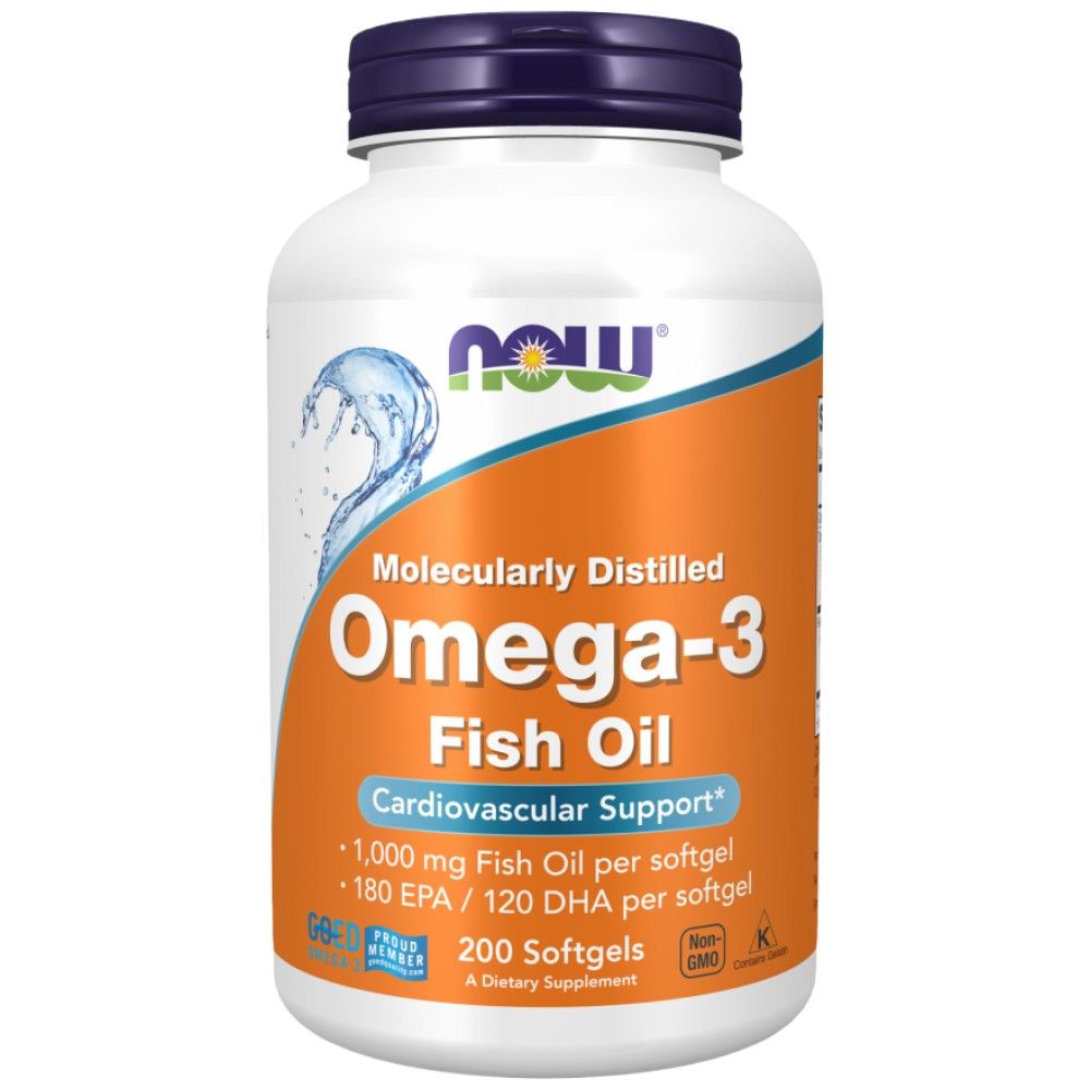 Omega 3 1000 mg / molekular destilliert - 200 Gelkapseln