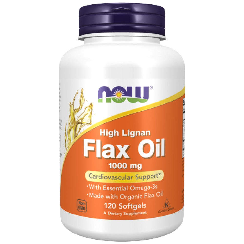Flachsöl (hoher Lignan) 1000 mg - 120 Gelkapseln