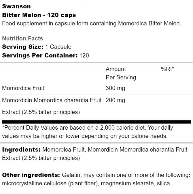 Bitterer Melonenextrakt 500 mg 120 Kapseln
