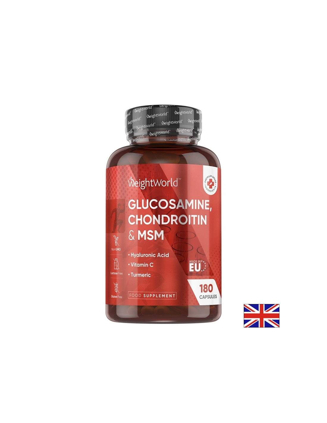 Knochen und Gelenke – Glucosamin, Chondroitin, MSM, 180 Kapseln