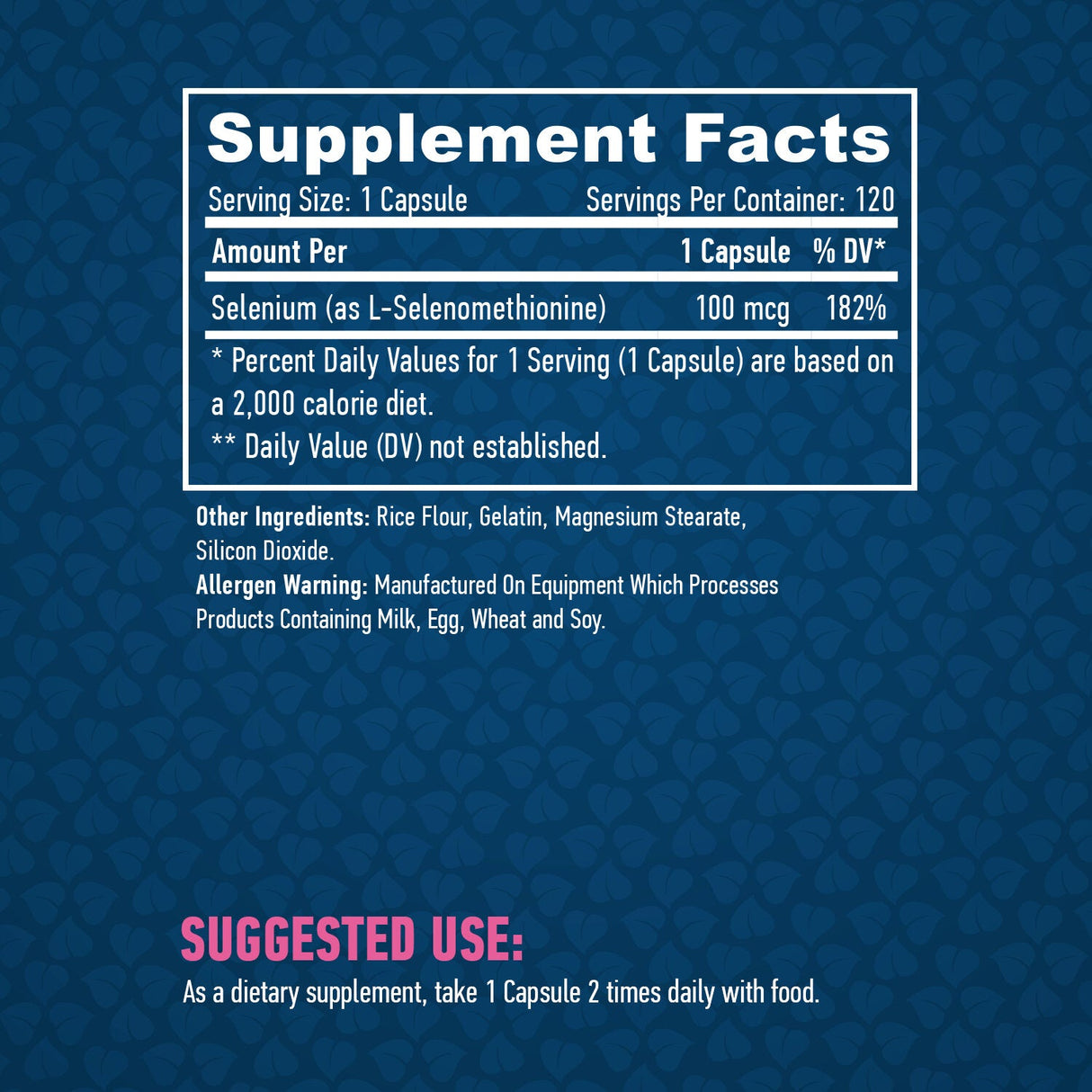 Selenium /Chelated - yeast free/ 100mcg. / 120 caps. - Feel You