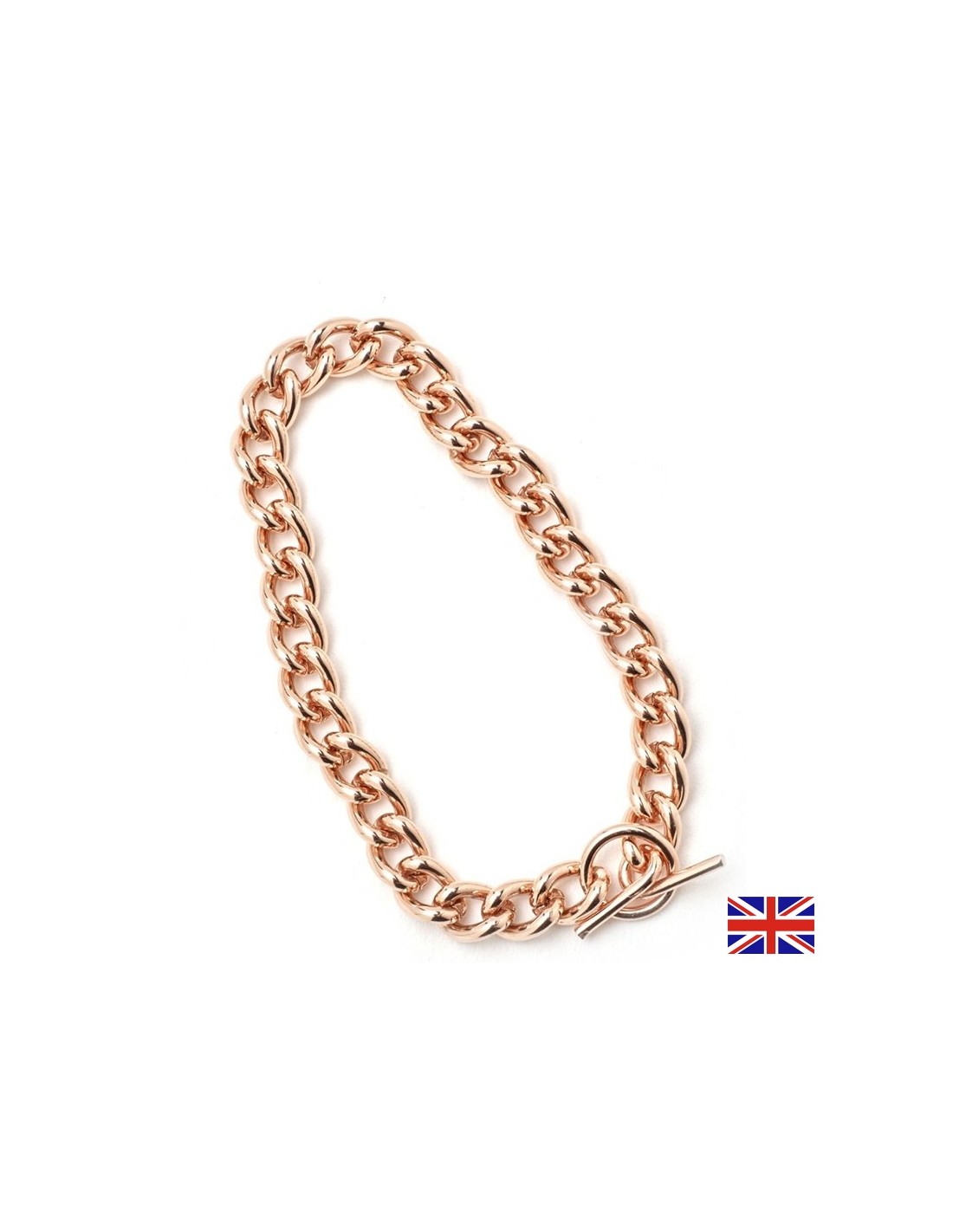 Leichtes Kupferkettenarmband - Gegen Gelenkschmerzen, Größe M, 19 cm