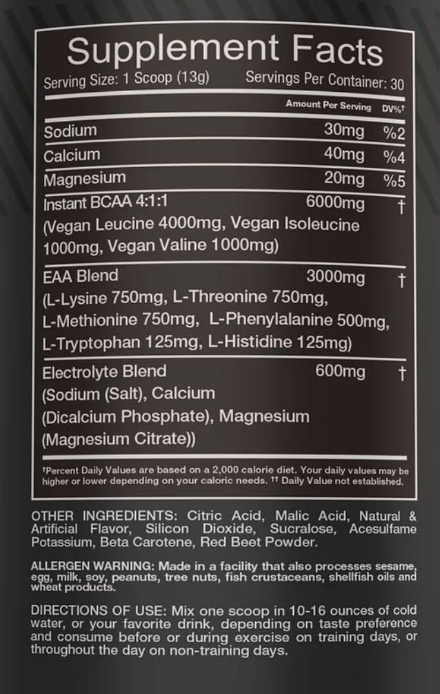 EAA -Saft | mit Elektrolyten 390 Gramm