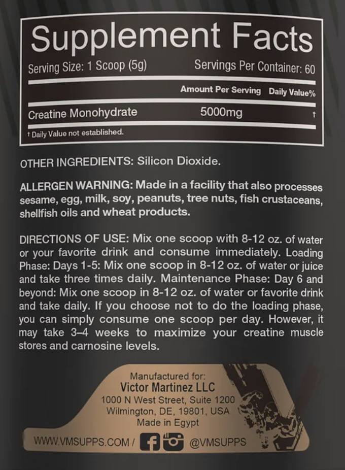 Kreatinmonohydratpulver 300 Gramm