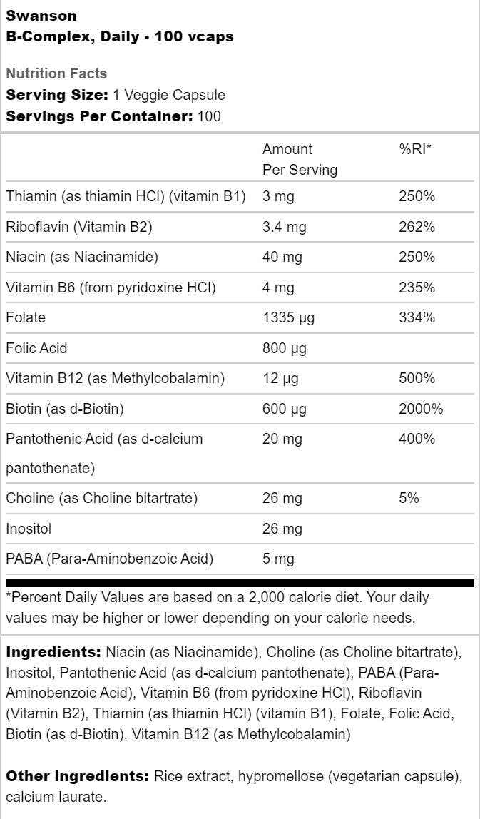 B-Komplex Daily 100 Kapseln