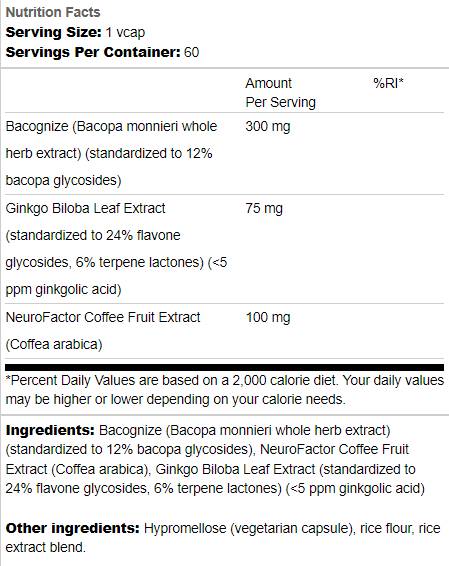 Reine Brainpower | Mentale Leistung 60 Kapseln