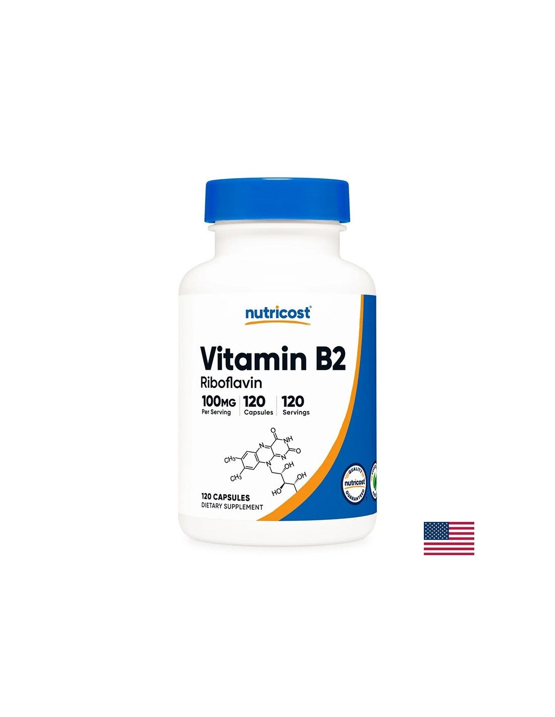 Zellenergie und Tonus – Vitamin B2 (Riboflavin), 100 mg x 120 Kapseln