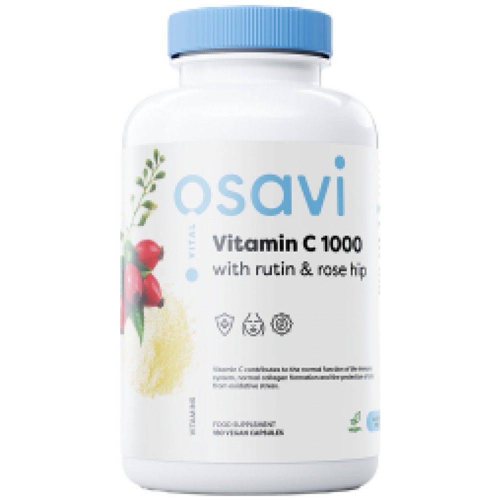 Vitamin C 1000 | mit Rutin & Rose Hip - 180 Kapseln
