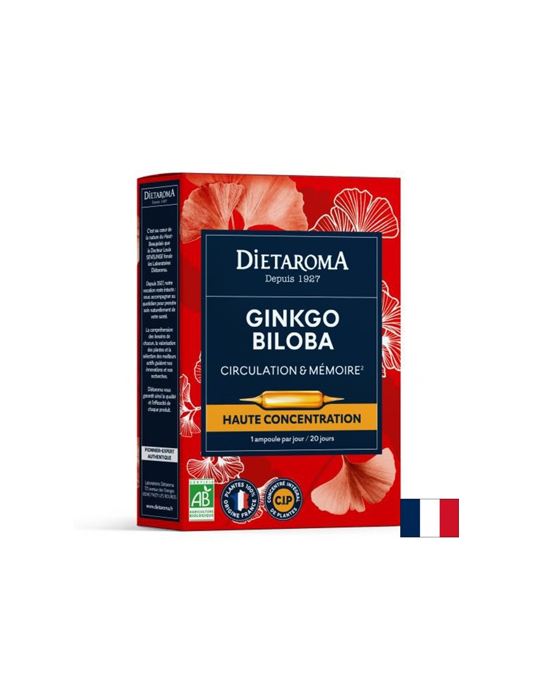 Gedächtnis und Konzentration – Ginkgo Biloba, 20 Trinkampullen