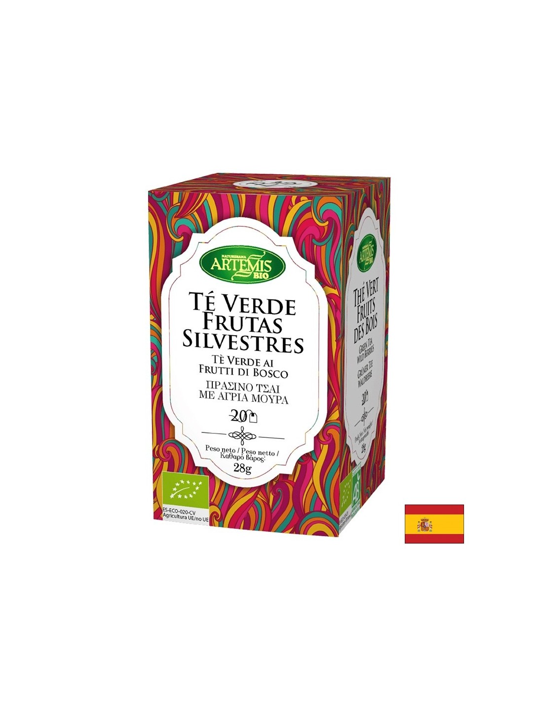 Grüner Tee mit Himbeeraroma, BIO, 20 Filterbeutel