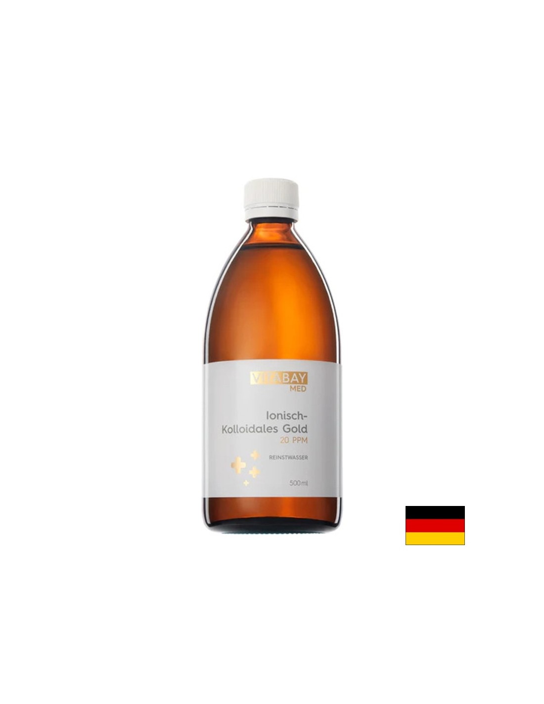 Entzündungshemmende und verjüngende Eigenschaften – Kolloidales Gold 20 PPM (hochkonzentriert), 500 ml