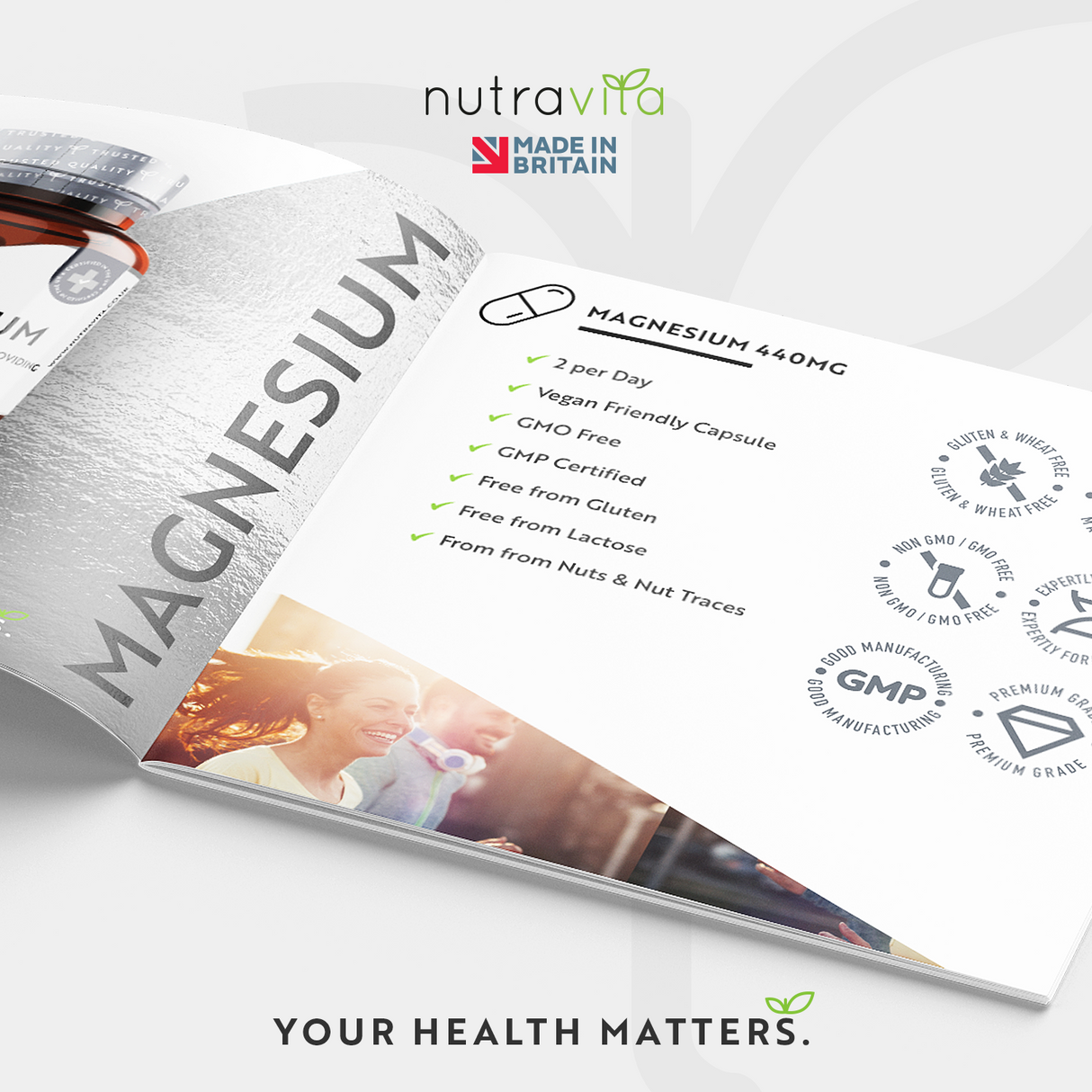 Magnesium 220 mg (Zweikomponenten) – 180 Kapseln