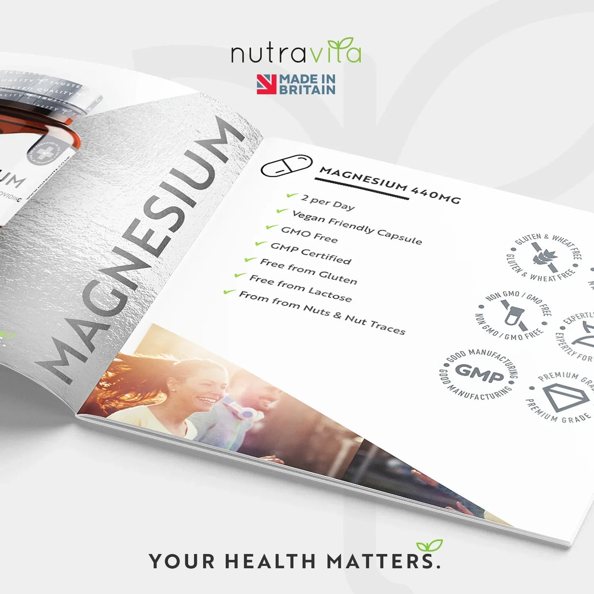 Magnesium 220 mg (Zweikomponenten) – 180 Kapseln