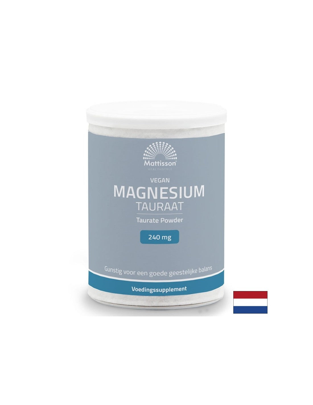 Muskel-, Herz- und Nervensystem – Magnesium (Taurat) Vegan, 240 mg x 250 g Pulver
