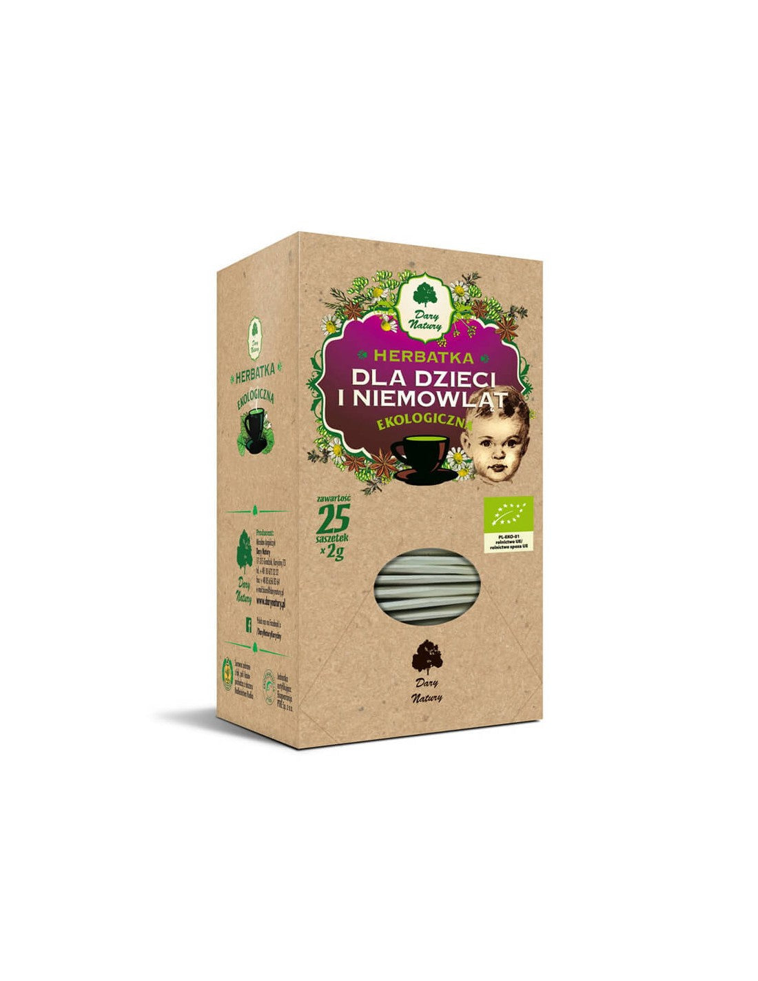 Kräutertee für Kinder und Babys Bio, 25 Packungen