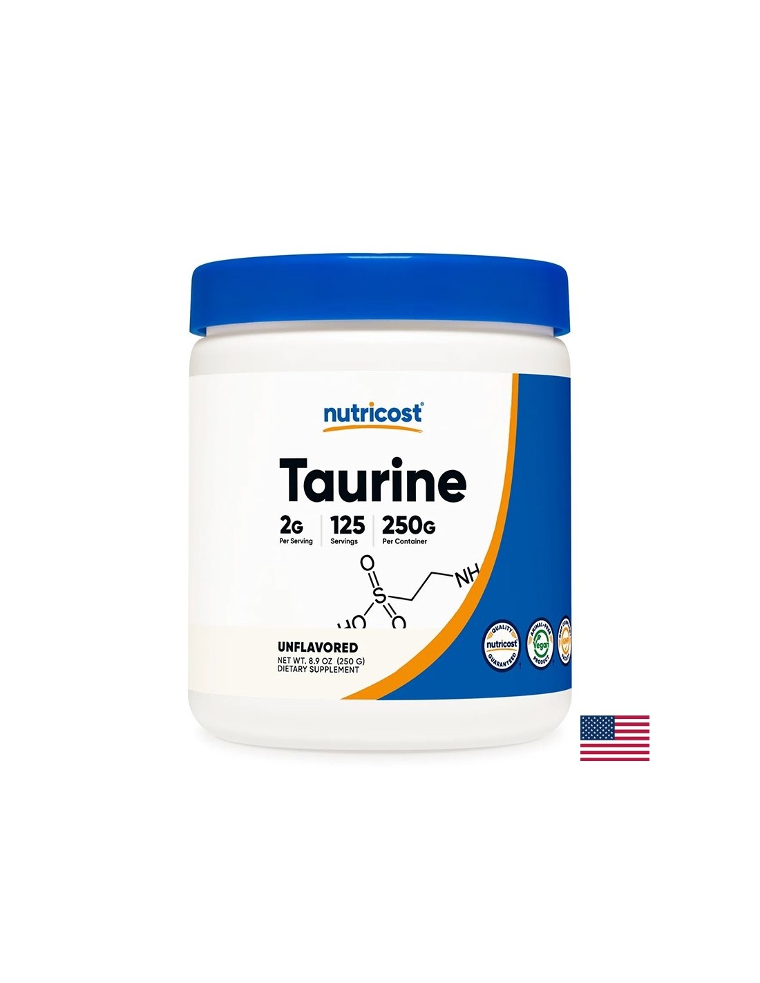 Muskelfunktion und Ausdauer – Taurin, 250 g, Pulver