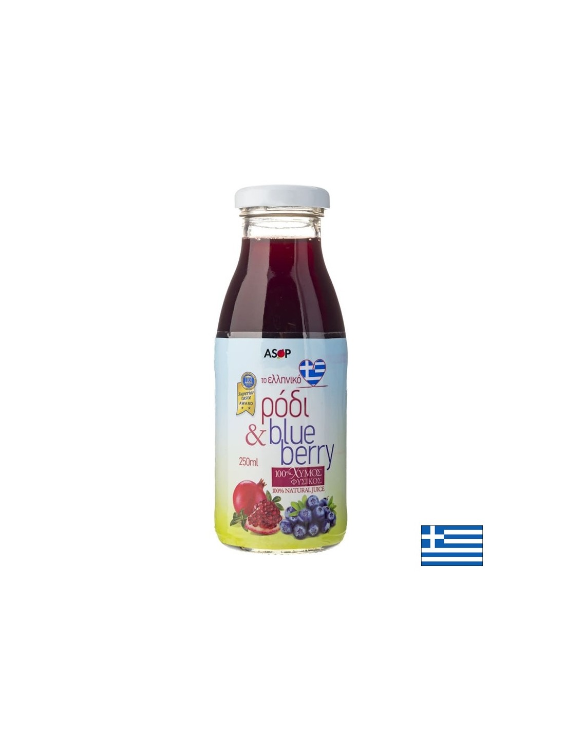 Granatapfel- und Blaubeersaft – Immunität und antioxidativer Schutz, 250 ml