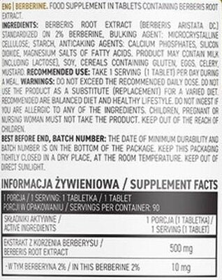 Berberin 500 mg 90 Tabletten