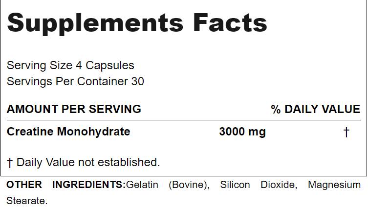 Kreatin 3000 Kappen - 120 Kapseln